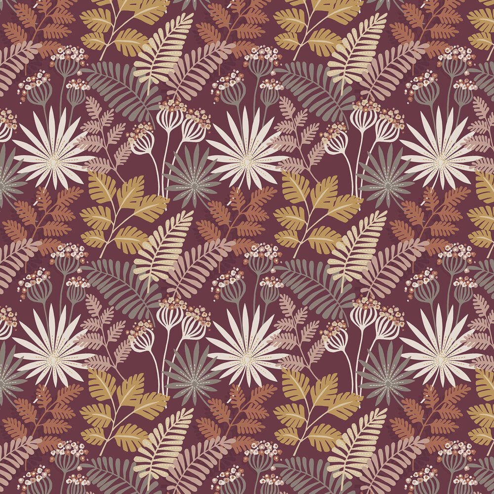 Praslin Wallpaper - Merlot - A Street Prints - FD26449 - Premier Wallcovering