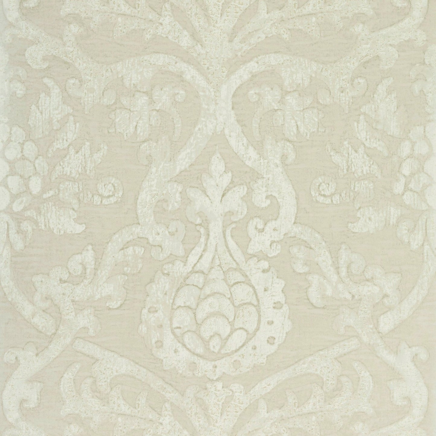 Pravata Damask Wallpaper - Pearl - Thibaut - T89179 - Premier Wallcovering
