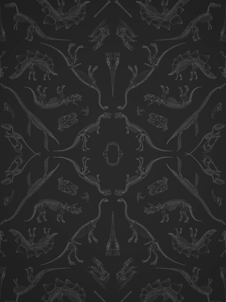 Prehistoria Wallpaper - Charcoal - Divine Savages - DVS008-PRE-CHA-WR - Premier Wallcovering