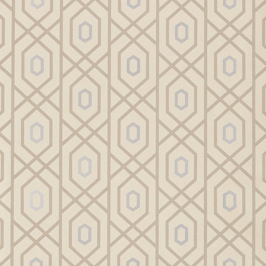 Prescott Wallpaper - Metallic on Putty - Thibaut - T1871 - Premier Wallcovering