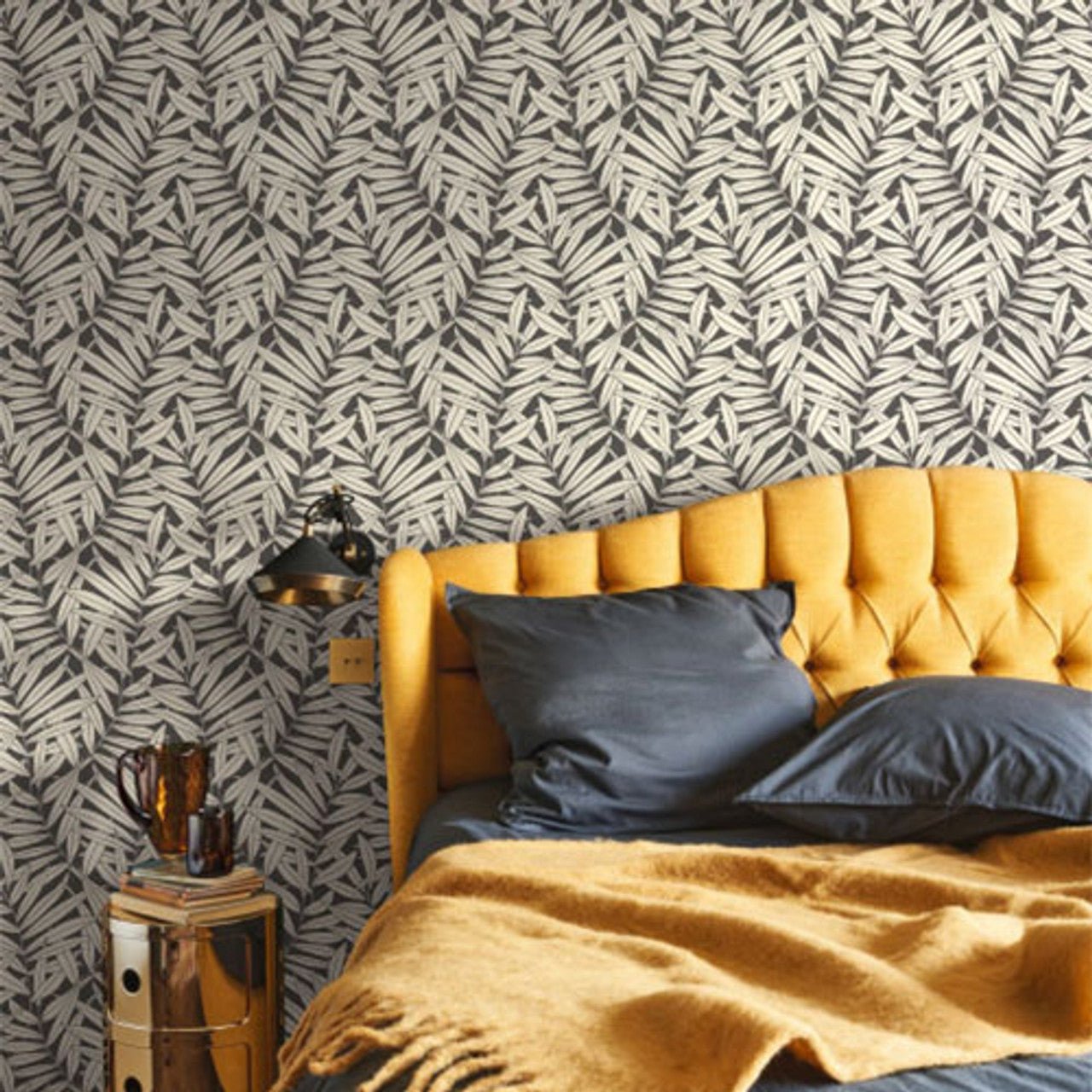 Preston Derby Wallpaper - Noir Naturel - Casadeco - 89319144 - Premier Wallcovering