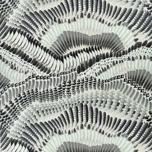 Prête - Moi Ta Plume Fabric - Jais - Christian Lacroix - FCL7051/01 - Premier Wallcovering