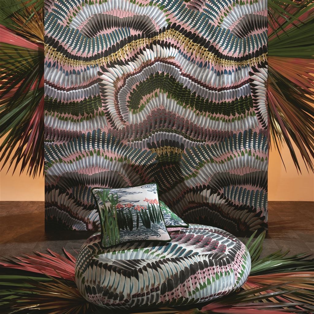 Prête - Moi Ta Plume Fabric - Bourgeon - Christian Lacroix - FCL7051/02 - Premier Wallcovering