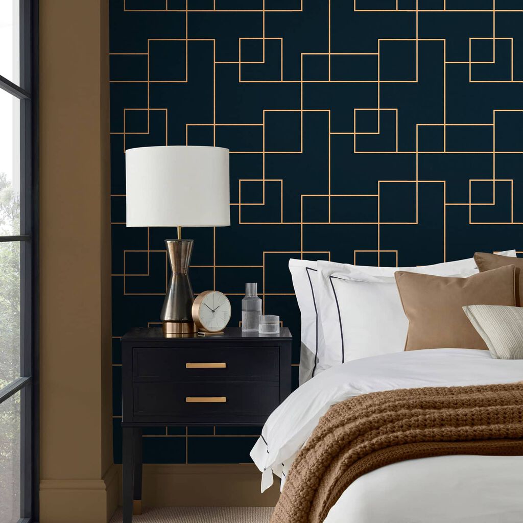 Primo Wallpaper - Navy - Graham & Brown - 119691 - Premier Wallcovering