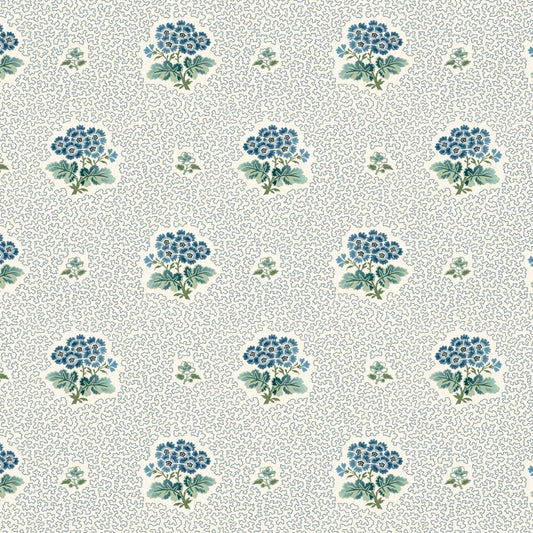 Primula Wallpaper - Blue - Warner House - Premier Wallcovering