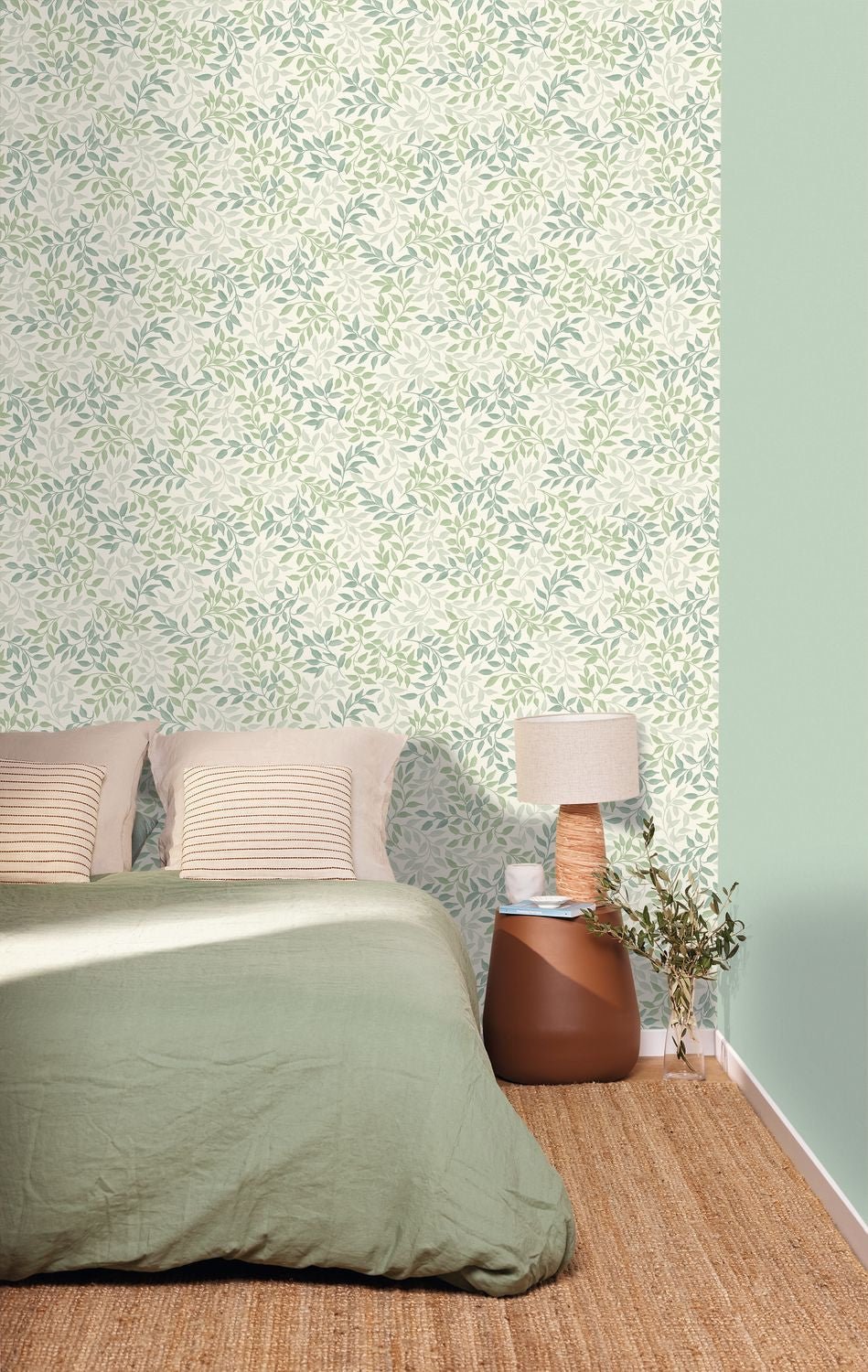 Printemps Wallpaper - Vert Bleu - Caselio - 106117068 - Premier Wallcovering