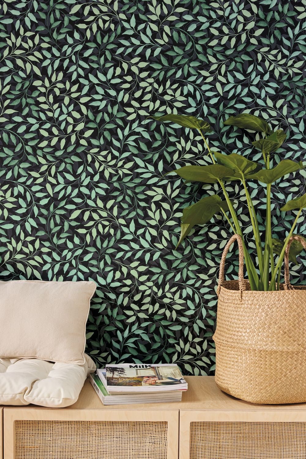 Printemps Wallpaper - Vert Emeraude - Caselio - 106117290 - Premier Wallcovering