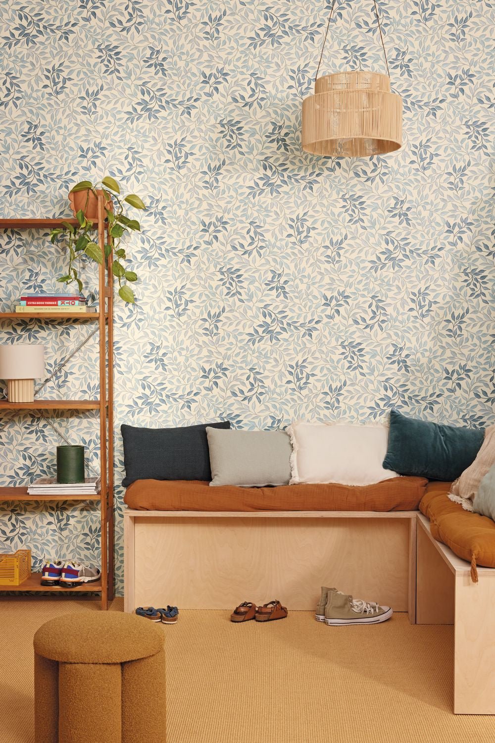 Printemps Wallpaper - Bleu - Caselio - 106116062 - Premier Wallcovering