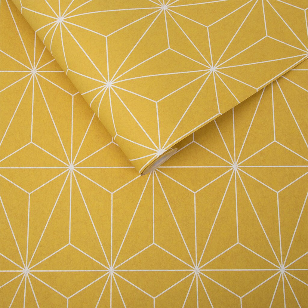 Prism Wallpaper - Yellow - Graham & Brown - 104741 - Premier Wallcovering