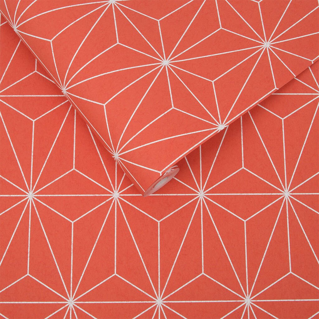 Prism Wallpaper - Coral - Graham & Brown - 104739 - Premier Wallcovering