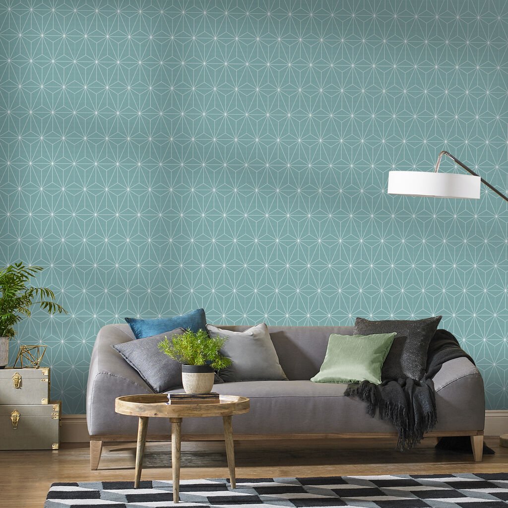 Prism Wallpaper - Mint - Graham & Brown - 104738 - Premier Wallcovering