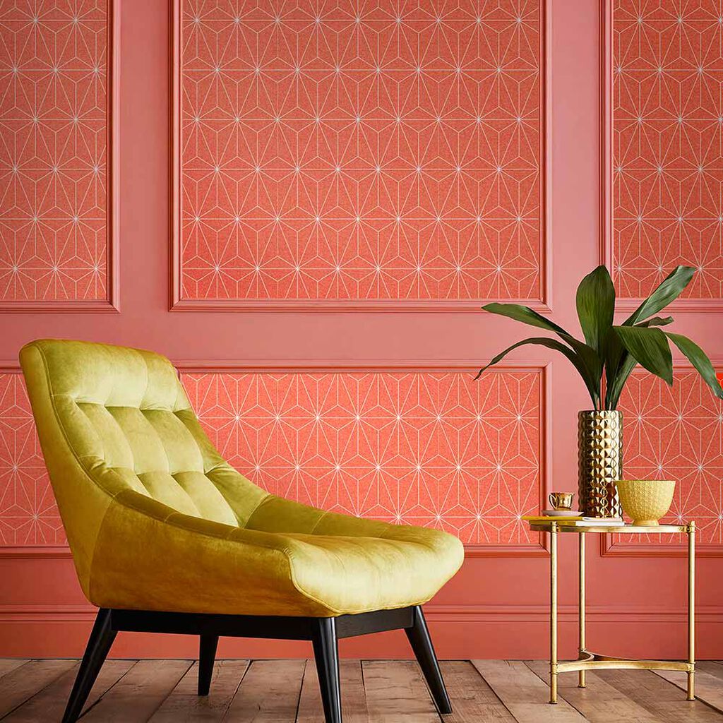 Prism Wallpaper - Coral - Graham & Brown - 104739 - Premier Wallcovering