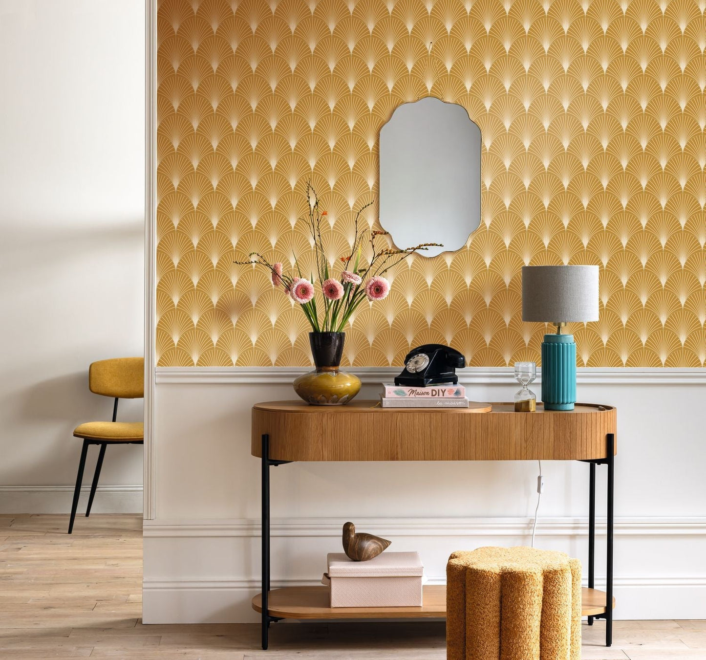 Prosperity Wallpaper - Ocre - Caselio - 105262040 - Premier Wallcovering