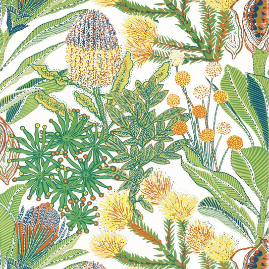 Protea Wallpaper - Brights - Thibaut - T13921 - Premier Wallcovering
