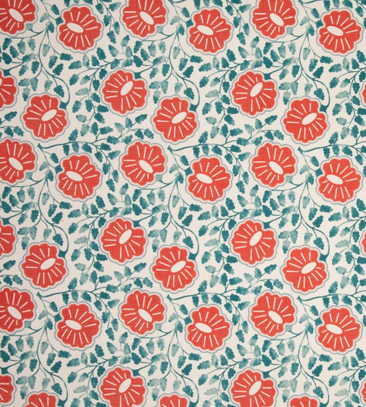 Punch Paisley Fabric - Coral - Christopher Farr Cloth - CF157 - 01 - Premier Wallcovering