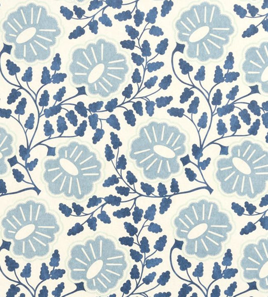 Punch Paisley Wallpaper - Cobalt - Christopher Farr Cloth - CFW129 - 01 - Premier Wallcovering