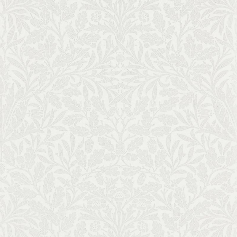 Pure Acorn Wallpaper - Chalk/Silver - 216043 - Morris & Co - Premier Wallcovering