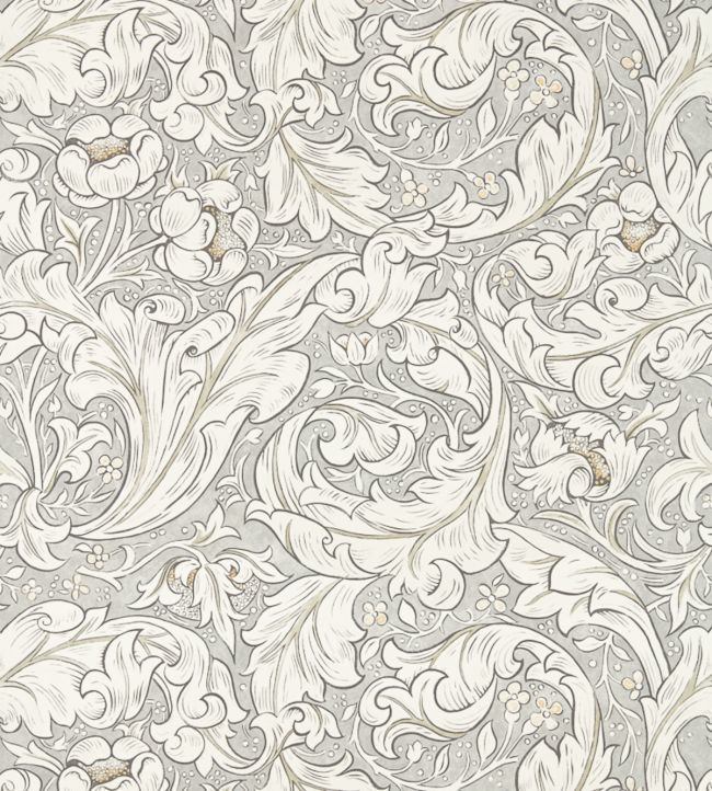 Pure Bachelors Button Wallpaper - Stone/Linen - 216050 - Morris & Co - Premier Wallcovering