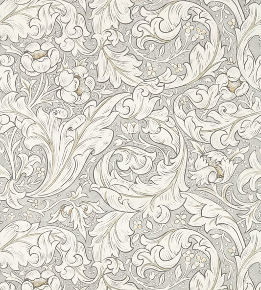 Pure Bachelors Button Wallpaper - Stone/Linen - 216050 - Morris & Co - Premier Wallcovering