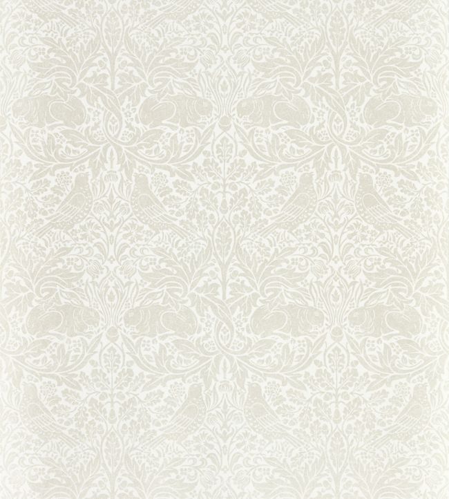 Pure Brer Rabbit Wallpaper - White Clover - 216534 - Morris & Co - Premier Wallcovering