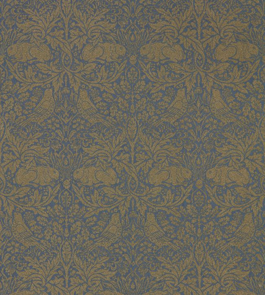Pure Brer Rabbit Wallpaper - Ink/Gold - 216530 - Morris & Co - Premier Wallcovering