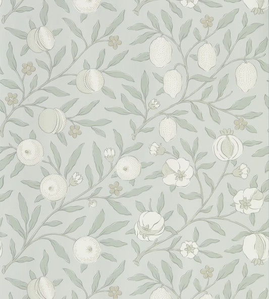 Pure Fruit Wallpaper - Grey Blue - 216540 - Morris & Co - Premier Wallcovering