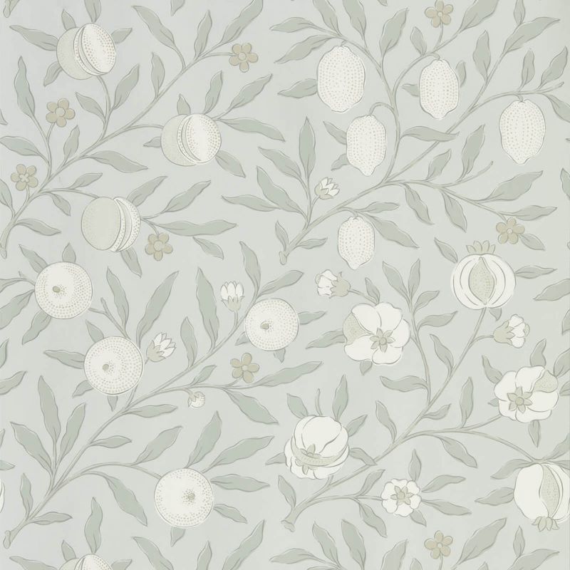 Pure Fruit Wallpaper - Grey Blue - 216540 - Morris & Co - Premier Wallcovering