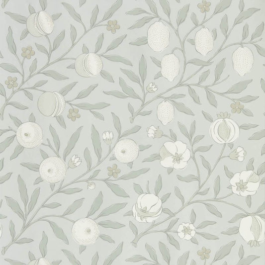 Pure Fruit Wallpaper - Grey Blue - 216540 - Morris & Co - Premier Wallcovering