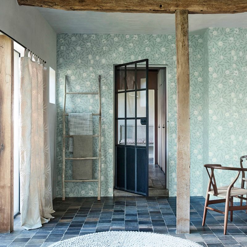 Pure Fruit Wallpaper - Grey Blue - 216540 - Morris & Co - Premier Wallcovering