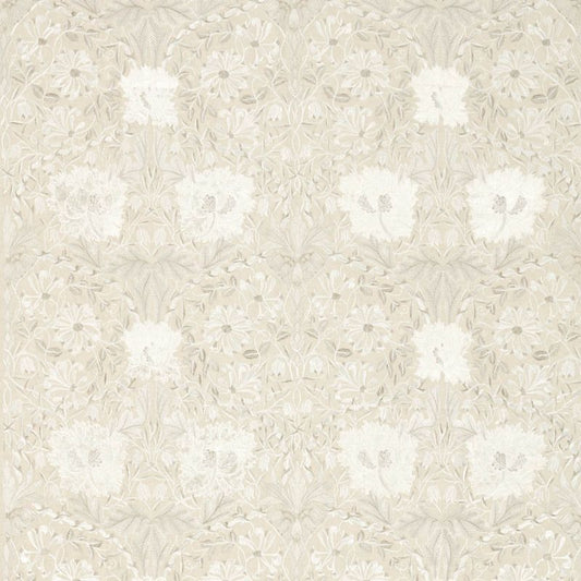 Pure Honeysuckle & Tulip Embroidery Fabric - Inky Purple - Morris & Co - 236632 - Premier Wallcovering