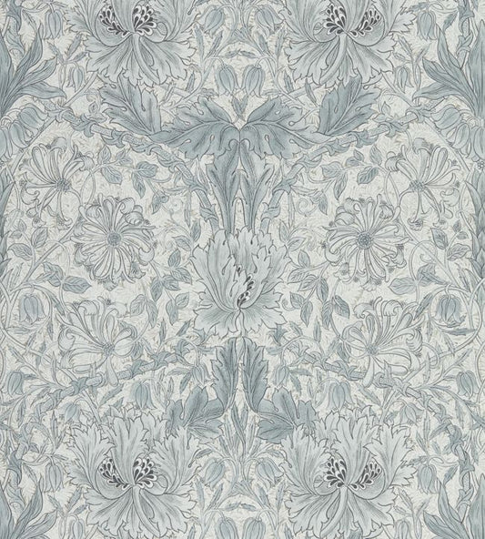 Pure Honeysuckle & Tulip Wallpaper - Cloud Grey - 216524 - Morris & Co - Premier Wallcovering