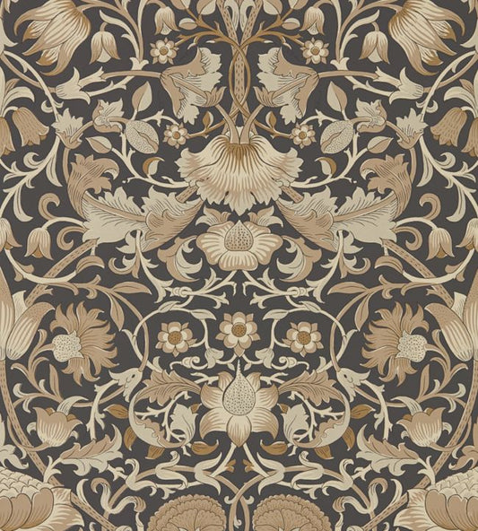 Pure Lodden Wallpaper - Charcoal/Gold - 216027 - Morris & Co - Premier Wallcovering