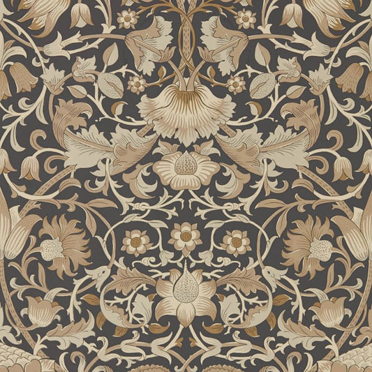 Pure Lodden Wallpaper - Charcoal/Gold - 216027 - Morris & Co - Premier Wallcovering