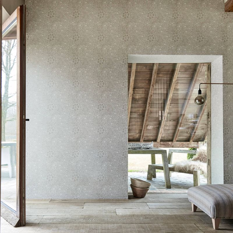 Pure Marigold Wallpaper - Black Ink - 216535 - Morris & Co - Premier Wallcovering