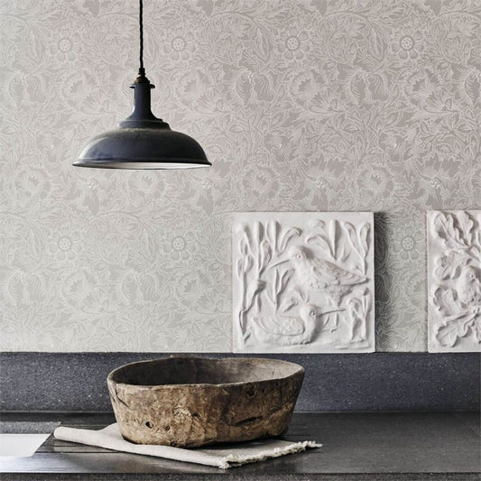 Pure Poppy Wallpaper - Dove/Chalk - 216032 - Morris & Co - Premier Wallcovering