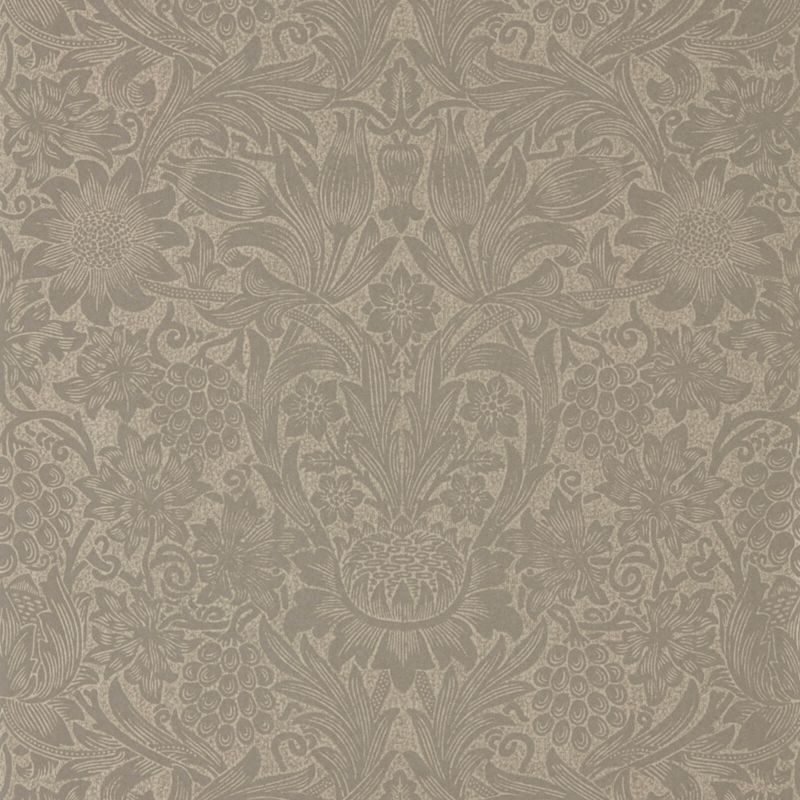 Pure Sunflower Wallpaper - Mole/Gold - 216045 - Morris & Co - Premier Wallcovering