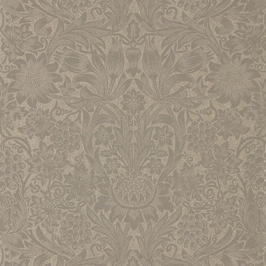 Pure Sunflower Wallpaper - Mole/Gold - 216045 - Morris & Co - Premier Wallcovering