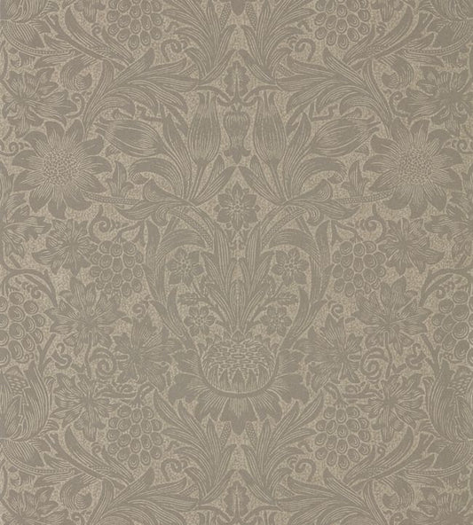 Pure Sunflower Wallpaper - Mole/Gold - 216045 - Morris & Co - Premier Wallcovering