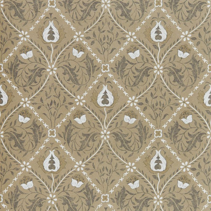 Pure Trellis Wallpaper - Gold - 216529 - Morris & Co - Premier Wallcovering