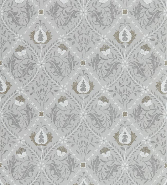 Pure Trellis Wallpaper - Lightish Grey - 216528 - Morris & Co - Premier Wallcovering