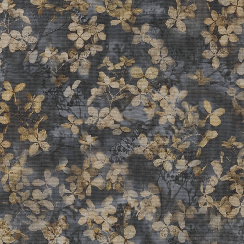 Purity Elderberry Blossoms Wallpaper - Black - Erismann - 10415 - 15 - Premier Wallcovering