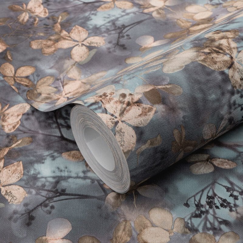 Purity Elderberry Blossoms Wallpaper - Blue - Erismann - 10415 - 08 - Premier Wallcovering