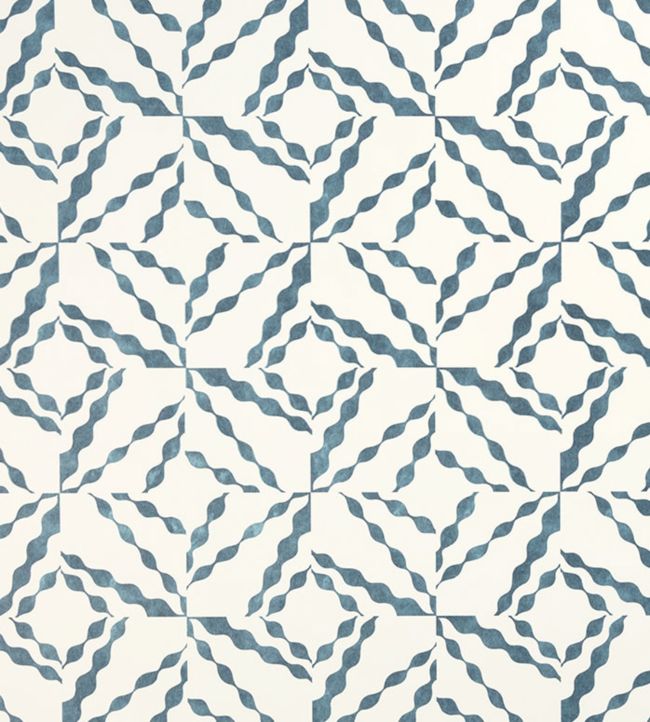 Puzzle Wallpaper - Cobalt - Christopher Farr Cloth - CFW130 - 01 - Premier Wallcovering