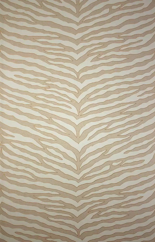 Quagga Wallpaper - Linen/White - Osborne & Little - W6304-03 - Premier Wallcovering