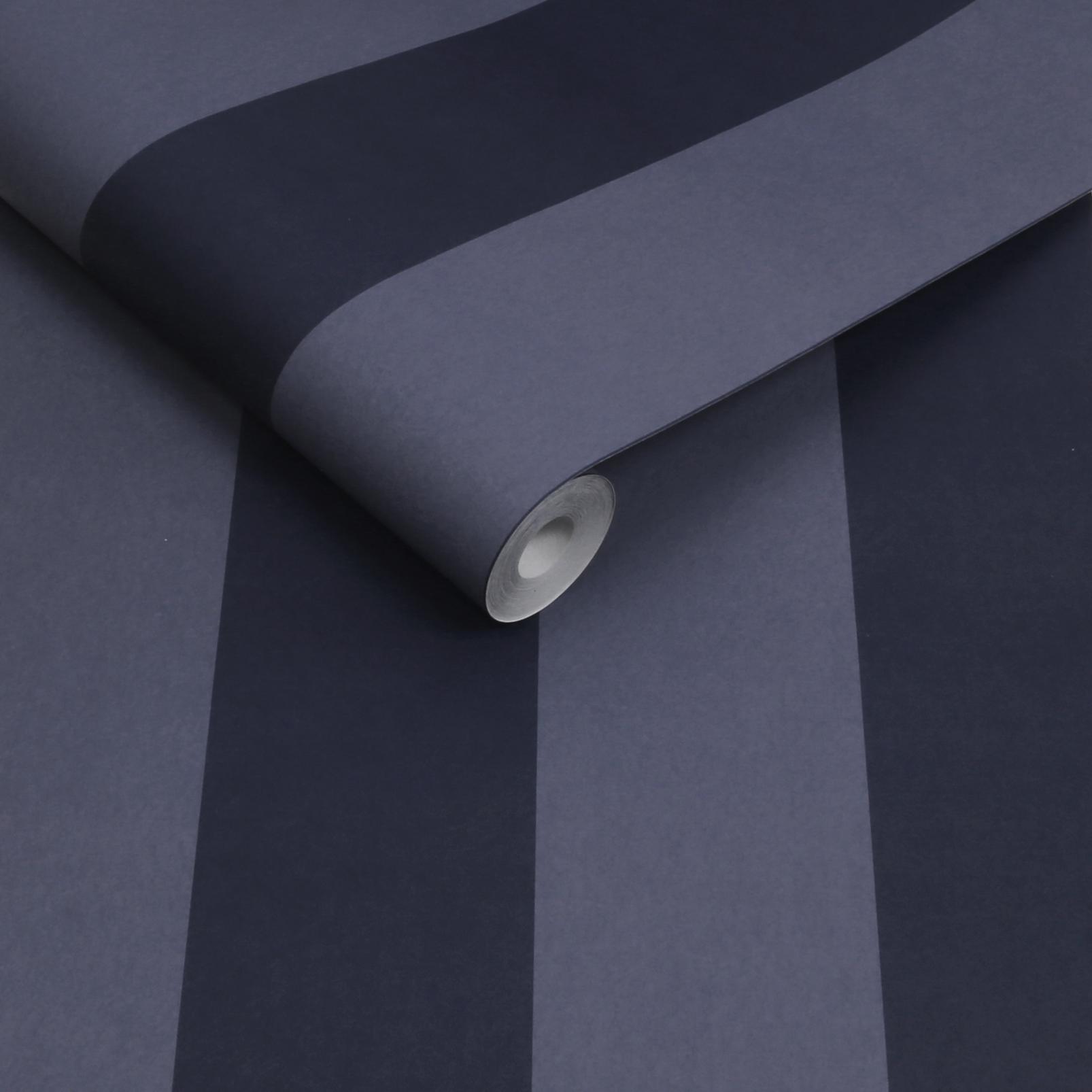 Quartet Stripe Wallpaper - Midnight - Graham & Brown - 131445 - Premier Wallcovering