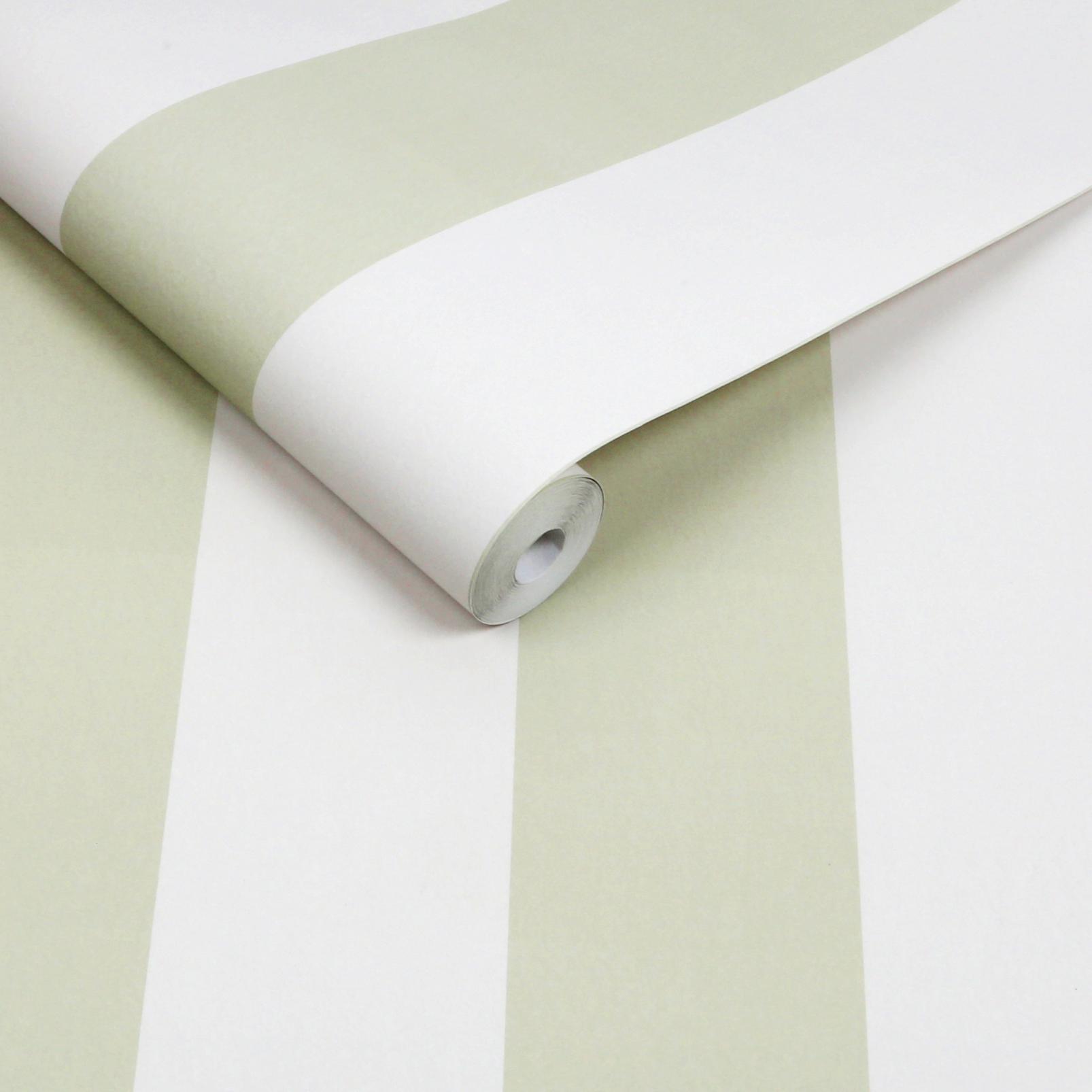 Quartet Stripe Wallpaper - Sage - Graham & Brown - 131442 - Premier Wallcovering