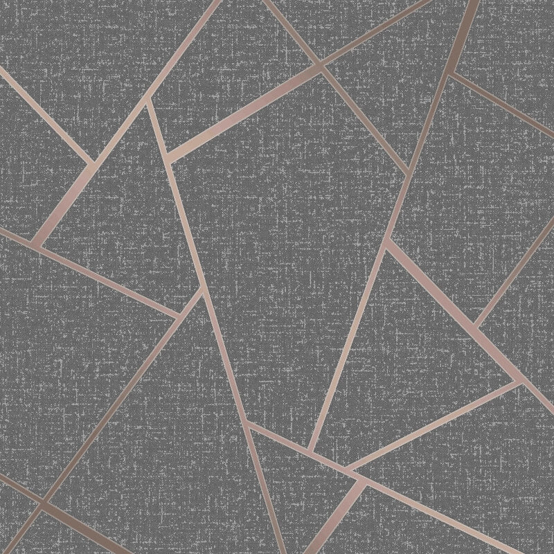 Quartz Fractal Glitter Metallic Wallpaper - Copper - Fine Décor - FD42283 - Premier Wallcovering