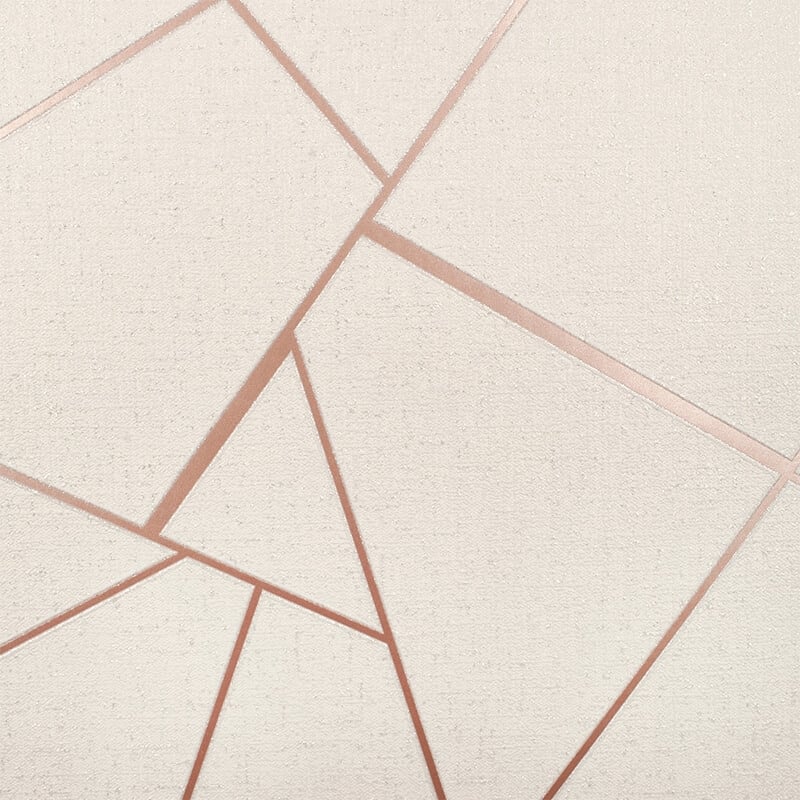 Quartz Fractal Glitter Metallic Wallpaper - Rose Gold - Fine Décor - FD42282 - Premier Wallcovering
