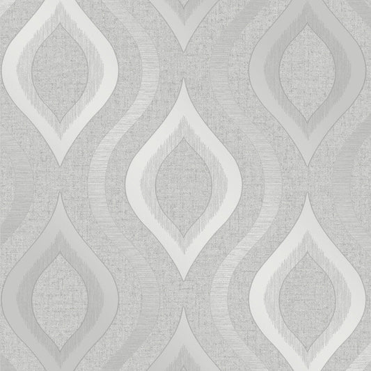Quartz Geo Glitter Wallpaper - Silver - Fine Décor - FD41968 - Premier Wallcovering