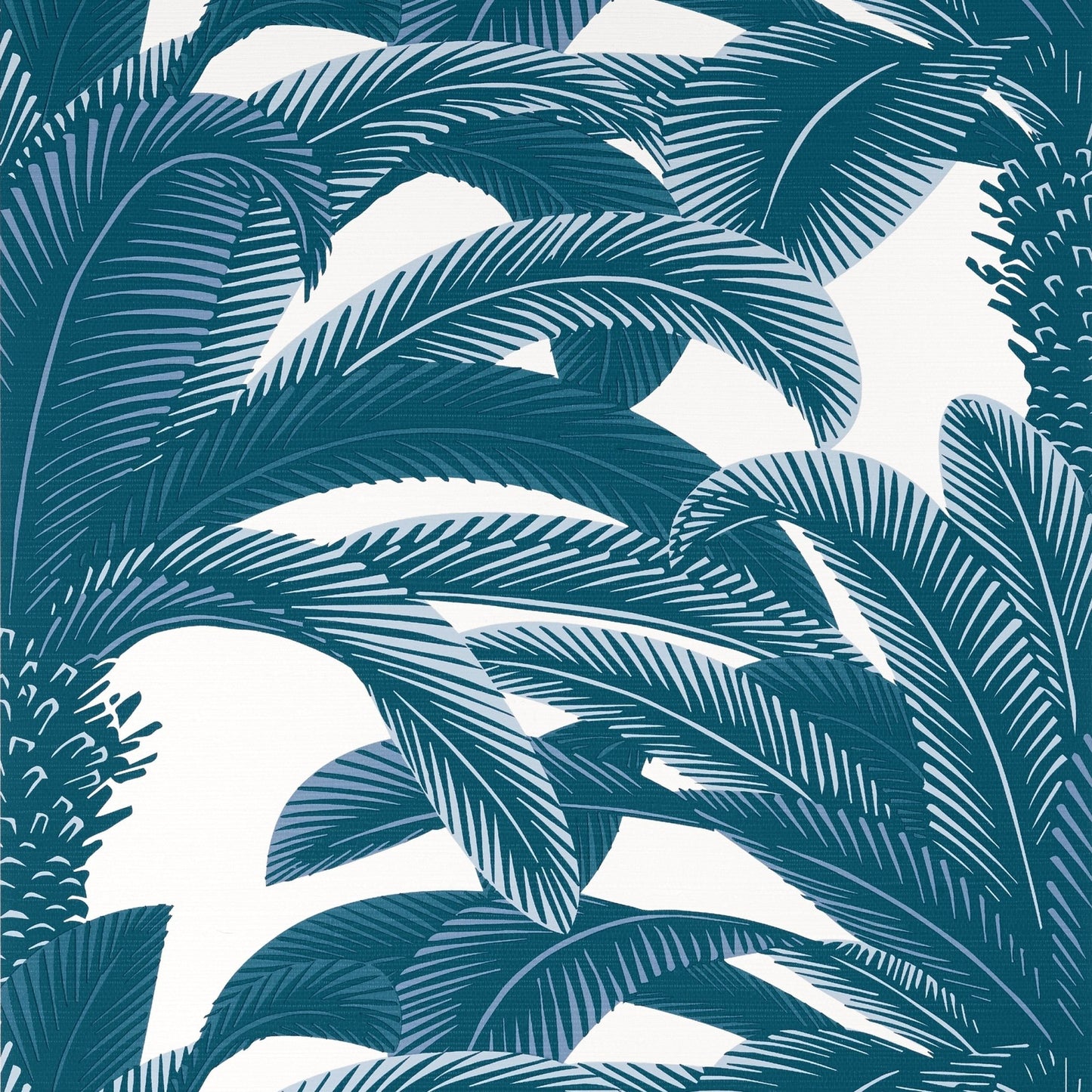 Queen Palm Wallpaper - Navy - Thibaut - T13910 - Premier Wallcovering